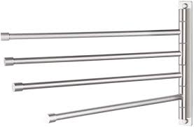 Browse a large selection of bathroom towel bars on houzz, including single and double towel bar options in a variety of finishes like chrome and brushed nickel. Towel Racks Home Kitchen 6 Bar Black Sumnacon Wall Mounted Swing Towel Bar Bathroom Kitchen Swivel Towel Rack Hanger Holder Organizer Silver Stainless Steel Bath Towel Rod Arm Folding Space Saver Towel