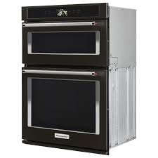 You can enjoy versatility as the combo gives you the option of cooking, reheating, defrosting along with baking, grilling, broiling, roasting, and steam functionality. Kitchenaid 30 Wall Oven With Microwave Combo Smart In Black Stainless Steel Nebraska Furniture Mart