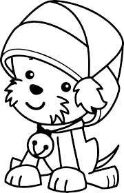 Here is a d for dog coloring sheet for your preschoolers. Cool Christmas Santa Claus Hat Cute Dog Coloring Page Moldes
