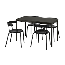 Tommaryd Yngvar طاولة و4 كراسي فحمي فحمي Ikea