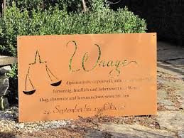 Edelrost Sternzeichen Gedichttafel Waage Geburtstagsgeschenk Fur Freund Edelrost Sternzeichen