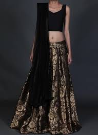 Black And Gold Lehenga Skirt Black Gold Threads Brocade Indian Dress Lehenga Choli Indian Dresses Black And Gold Lehenga Indian Dresses Lehenga Choli