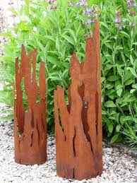 Windlicht Fackel Treibholz Aus Edelrost Edelrost Rost Deko Garten Gartenfackel