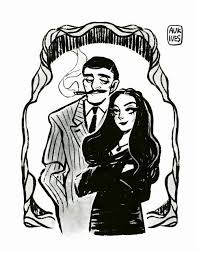 Morticia addams page 1 of 1 • 1. ã†„ 3 ã†„ Gomez And Morticia Adams Family Family Drawing