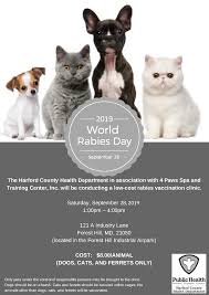 The rabies vaccine for cats can help keep both you and your pet safe. Health Department Offers Low Cost Rabies Vaccinations For World Rabies Day The Humane Society Of Harford County