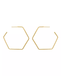 Discover our collection of silver earrings for women. Hexagonal Gold Plated Hoop Earrings Large Hoop Earrings Large Hoop Earrings Buying Jewelry