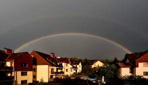 Sein radialer farbverlauf ist das mehr oder weniger verweißlichte spektrum des sonnenlichts. Regenbogen Wikipedia