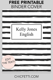 Black Stripe Printable Binder Cover Binder Covers Printable Binder Cover Templates Printable Binder Covers Free