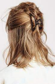 Simple Metal Claw Hair Clip Metallic Hair Short Hair Updo Clip Hairstyles