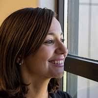 Cynthia Schaeffer, caption writer, operates the Wang word processor in the  accessioning of new material for the Still Media files of the Defense  Audiovisual Agency, which is consolidating the audiovisual functions of