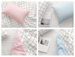 Home Accessory Pastel Pink Pastel Blue Grid Bedding Bedroom Tumblr Bedroom Pastel Home Decor Room Accessoires Pastel Home Decor Blue Bedding Tumblr Bedroom