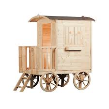 Maisonnette Roulotte En Bois Jardins En Bois Maisonnette En Bois Roulotte En Bois