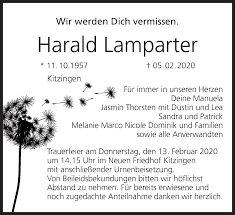 Is trucking company providing freight transportation services and hauling cargo. Harald Lamparter Traueranzeige Trauer Infranken De