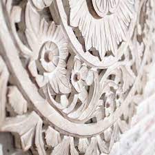 Carved Whitewashed Round Wall Decor Pier 1 Imports Carved Wood Wall Art Carved Wood Wall Decor Wall Carvings