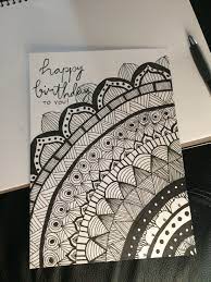 Many exciting happy birthday doodles and doodle birthday cards to choose from. Mandala Birthday Card Birthday Card Drawing Mandala Card Card Drawing