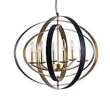Donglaimei Industrial Sphere Foyer Lighting 8 Light Vintage Pivoting Interlocking Rings Gl Gold Pendant Lighting Pendant Lighting Dining Room Globe Chandelier