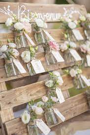 Plan De Table Palette En Bois Plan De Table Mariage Table Mariage Romantique Idee Deco Table Mariage