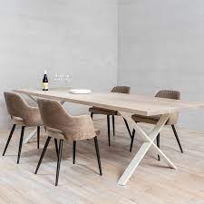 Narrow (up to 30 width) leinbach 23.62'' dining table. Oak Dining Table Straight Edges 3 Planks With White Metal Legs X Shape Small Buy Wooden Dining Table Modern Dining Tables Oak Table Product On Alibaba Com