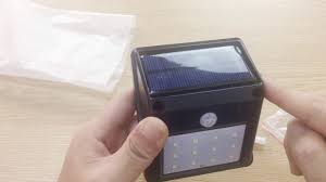 12 Led Solar Powered Pir Motion Sensor Wall Light Review Youtube