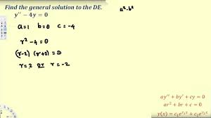 Linear Second Order Homogeneous Differential Equations Two Distict Rea Differential Equations Equations Math