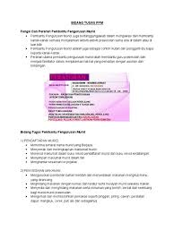 Membersihkan bekalan ment ah untuk dimasak Bidang Tugas Ppm