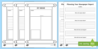 Here's the first newspaper template pack, it includes beautiful designs and you can pick your favorites from the list below, you can get these printed if you need. Volcano Newspaper Writing Activity