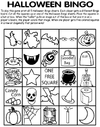 Hello kitty coloring book page educational crayola mess free color wonder markers art for kids koki. Halloween Bingo No 1 Coloring Page Crayola Com