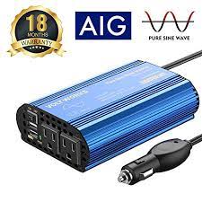 300w Pure Sine Wave Power Inverter For Car Truck Rv Adapter Dc 12v To Ac 110v 120v With Dual 4 8a Usb Port Ac Outlets By Voltworks Walmart Com Walmart Com