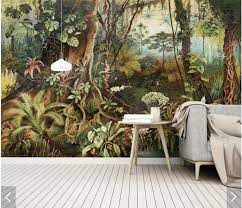 Thank you for shopping wall mural with bvm home! Vintage Tropical Rainforest Wallpaper Mural Wall Murals Decals 3d Wall Paper Rolls For Living Room Bedroom Sofa Tv Background Wallpapers Aliexpress