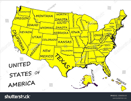Mapa de afiches de Estados Unidos: ilustración de stock 2356601639 |  Shutterstock