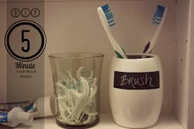 A toothbrush holder is right what you need if there too many brushes. Diy 5 Minute Toothbrush Holder Rustic Honey
