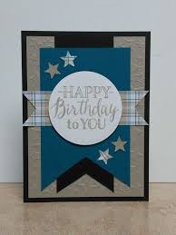 Send a heartfelt message to a wonderful father with this unique and dramatic card from papyrus. Masculine Birthday Card Blue By Cmk7471 Cards And Paper Crafts At Splitcoaststampers Homemade Birthday Cards Masculine Birthday Cards Handmade Birthday Cards