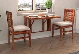 A kitchen table set can be the center of style for your kitchen or dining room. Buy Benz Wall Mount 2 Seater Foldable Dining Set Honey Finish Online In India Wooden Street