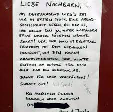 Wenn studenten feiern, müssen nachbarn leiden. Wurfzettel An Nachbarn Wegen Feier Terminvereinbarung Musterbrief Eine Zeit Lang Wusste Ich Sogar Genau Welche Serie Sie Gerade Schauten Yaeko Magda