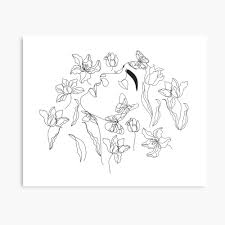 Woman face with flowers one line drawing. Line Art Print Woman With Flowers Girl Line Art Woman Line Art Minimalist Flower Head Woman Print Minimalist Line Art Female Face Canvas Print By Onelineprint Redbubble