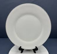 Wedgwood SILVER ERMINE Contour Shape 10 7/8" DINNER PLATES Bone China SET  OF 2