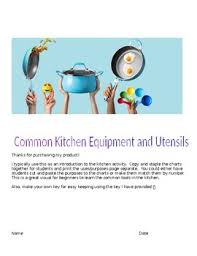 Kitchen tools pics is an application contain many kitchen tools pictures, many kitchen ideas, that help us prepare foods and use the kitchen in an easy en achetant cet article, vous effectuez une transaction avec google payments, et vous acceptez les conditions d'utilisation et l'avis de. Kitchen Equipment And Tools Worksheets Teaching Resources Tpt