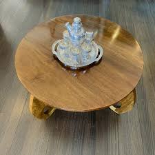 Coffee 20 solid wood lift top coffee table image inspirations, source: Mid Century Round Solid Wood Large Coffee Table Artedeco Online Antiques