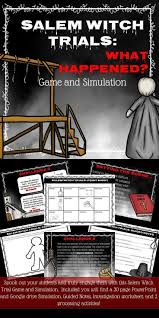Salem Witch Trials Games And Simulation Activities Students Halloween Middleschool Socialstudi Salem Witch Trials Social Studies Middle School Salem Witch