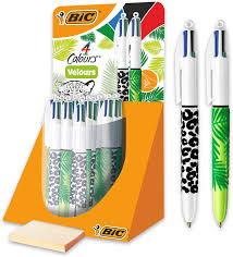 Amazon.com : BIC 4 Colours Velours Ballpoint Pens with Jungle Pattern and  Medium Tip 1.0 mm, Pack of 30 : Office Products