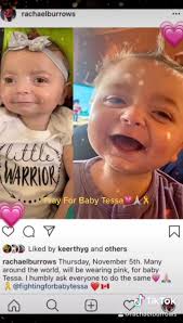 Please wear pink for baby Tessa.