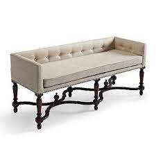 Brinker Low Back Bench Frontgate Furniture Comfortable Bedroom Seating Eclectic Dining Chairs
