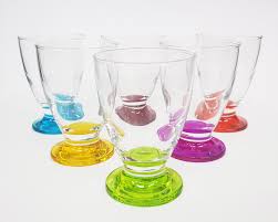 Excelsa formen set bicchieri colorati, cl, vetro, multicolore, pezzi. Set 6 Bicchieri Bicchiere Calici Fondo Colorati B2104 0172 In Vetro