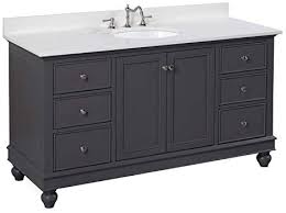Natural stone, solid wood structure and tsca title vi certified panels. Amazon Com Bella 60 Inch Single Bathroom Vanity Quartz Charcoal Gray Includes Charcoal Gray Cabinet With Stunning Quartz Countertop And White Ceramic Sink Home Improvement