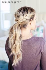 Side twists into curly pony. How To Do A Crown Braid 2 Ways Twist Me Pretty