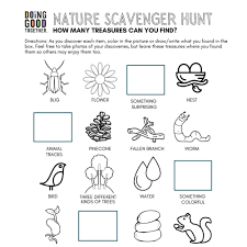 Let the bug hunt begin! Nature Scavenger Hunt Doing Good Together