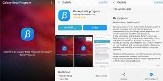 The beta software is installed. Download Galaxy Beta Program App Update Samsung Device To Nougat