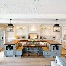 They usually have straight legs and a removable top that you can also use as a tray. Kitchen Island With Dining Table In The Middle I Want This Home Kitchens Kitchen Design Built In Seating
