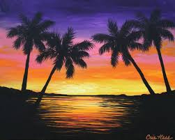 Sunset beach wall mural sunset beach wall mural by ml murals dream. Pin On Drawing Art