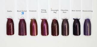 Ilnp Comparisons L R Diablo Black Orchid Greatness Sitting Fireside Overnight Bag Chocolate Slate Mon Amour Homecoming Black Orchid Greatful Orchids